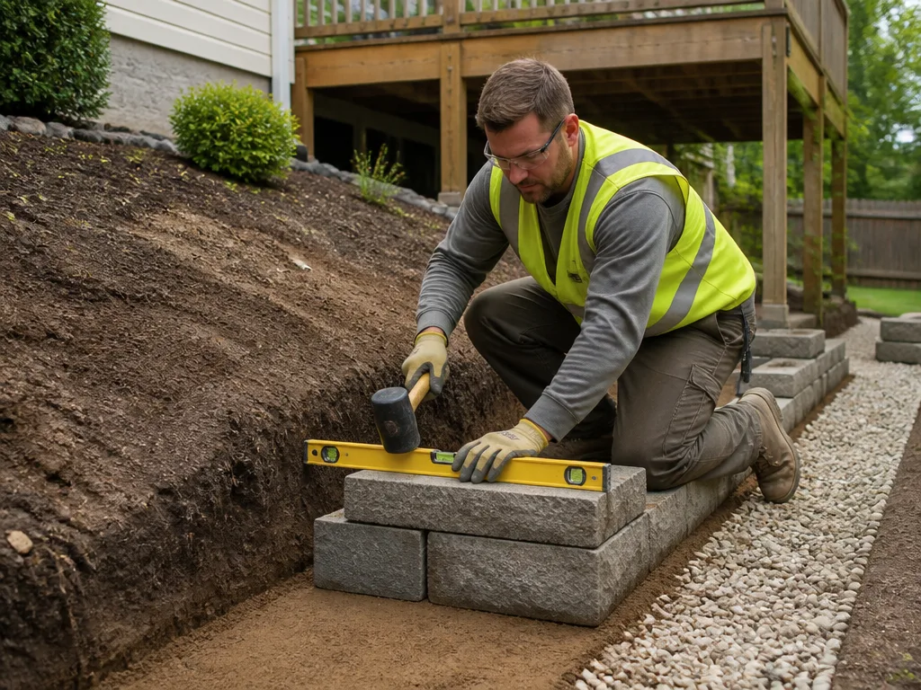Retaining Wall Installation